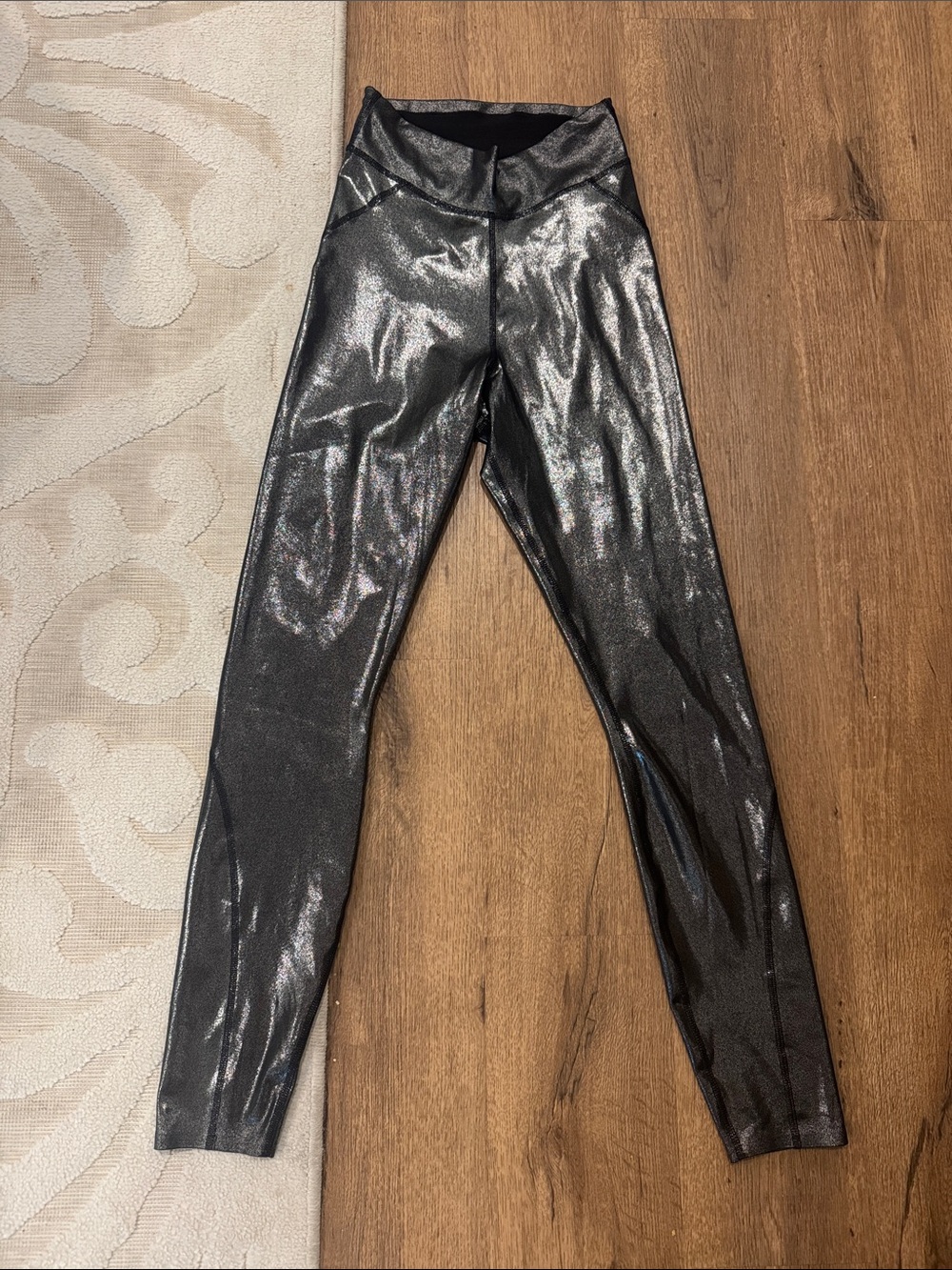 Stella McCartney x Adidas Metallic Black Leggings